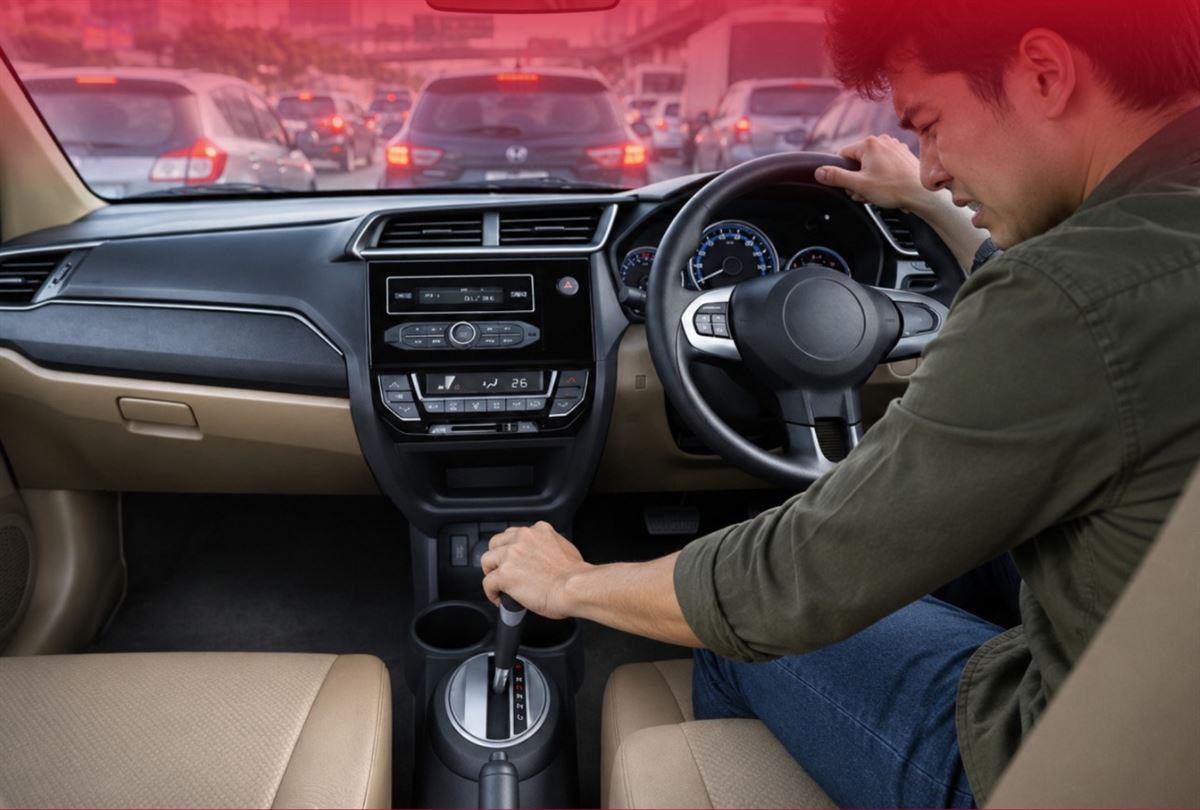 Pengemudi merasakan mobil matic nyentak